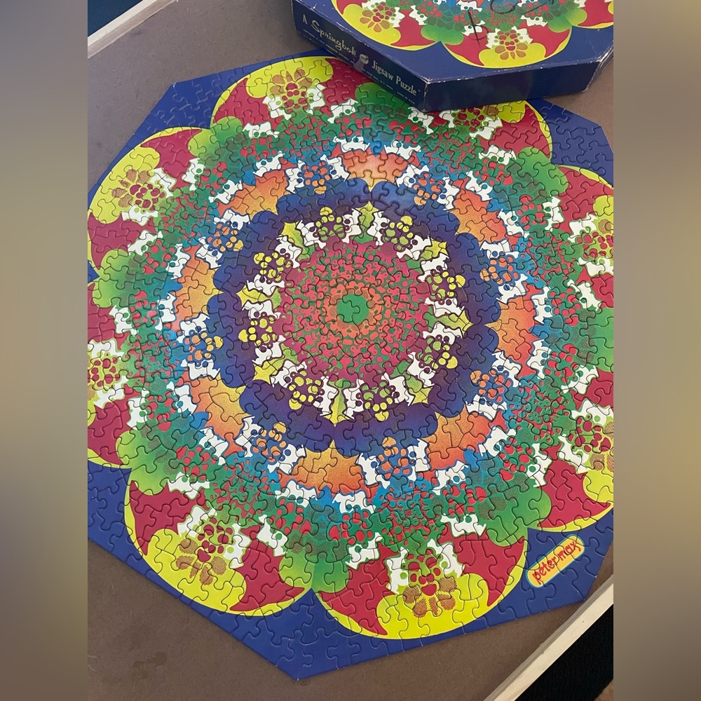 VTG 1967 Springbok 500 piece Prism Kaleidoscope by Peter Max jigsaw puzzle - Picture 2 of 7